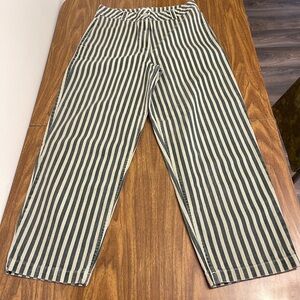 Topshop Pinstripe Wide Leg Pants